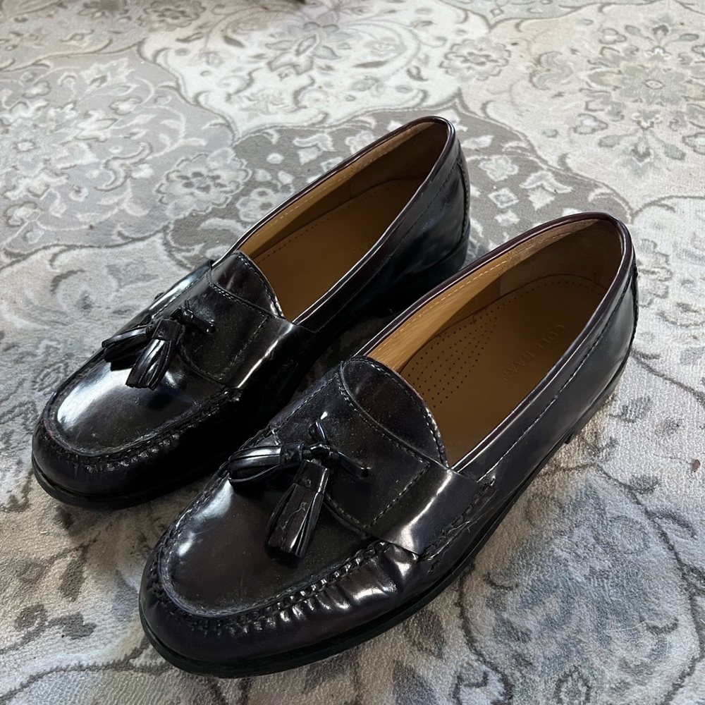 cole haan mens leather bit penny loafers size 10 great shape